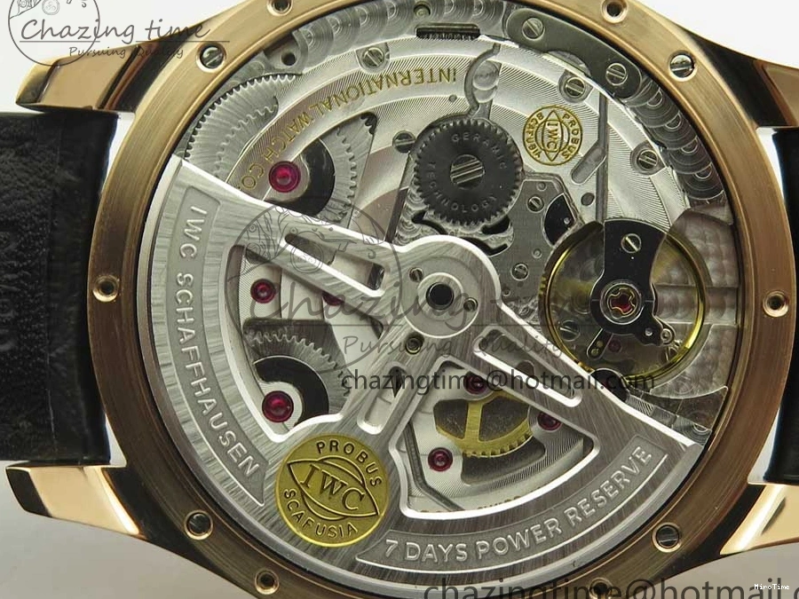 MIROTIME 0406 Thermal Portuguese Real PR Real Annual Calendar IW503501 RG ZF 1:1 Best Edition White Dial on Black Leather Strap A 7150